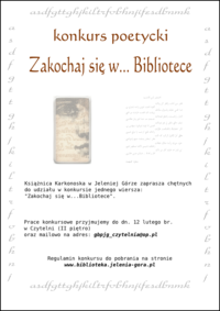 Zakochaj si w bibliotece - Konkurs Poetycki (Plakat)